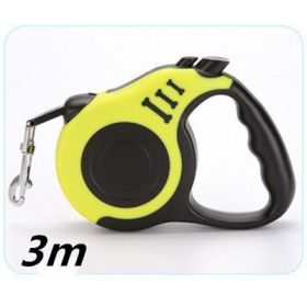 Pet Automatic Telescopic Traction Rope (Option: Yellow-3m)