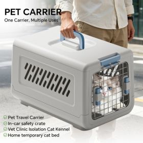 White Aviation Enclosed Cat Litter Box With Handle, Spacious Anti Tracking Cat Toilet, Ideal Choice For Indoor Cats And Travel (Option: Default)